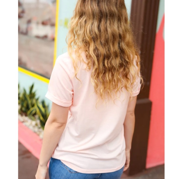 "The Mary Ann" Peach "Mama" Animal Print Graphic Tee - Picture 3 of 3